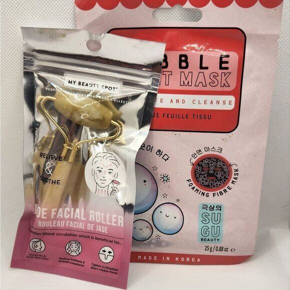 My Beauty Spot Jade Facial Roller and Bubble Sheet Mask - Picture 2 of 6